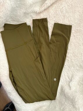 lululemon athletica Olive Green High-Rise Pocket Leggings
